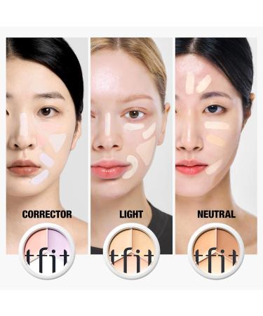 TFIT Cover Up Pro Concealer Palette - Cr me correctrice de couleur 3 en 1 couverture compl te (hydratante 02 chaude 0 52 oz) pour les cernes et les taches - Correcteur haute couvrance 02 Chaud 1 unit (Lot de 1) - Buy Online on GoSupps.com