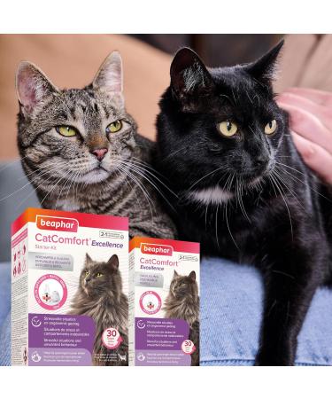 BEAPHAR CATCOMFORT Excellence - Electric Pheromone Diffuser for Cats Reduces Stress and Unwanted Behaviors without Dependence or Drowsiness 1 Plug and 1 Refill of 48 ML - Buy Online on GoSupps.com