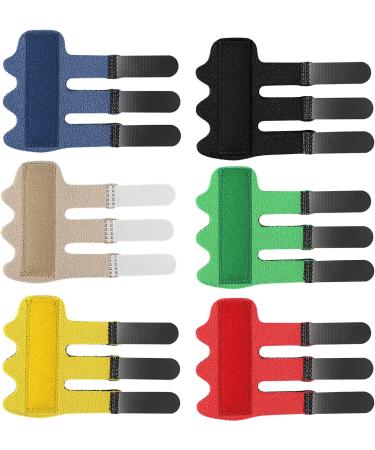 Offtrte Finger Splint 6 PCS 2023 Upgraded 3 Straps Trigger Finger Brace Support for Arthritis Broken Finger Protection Pain Relief Straighten (Multicolor(6 Pcs)) - Buy Online on GoSupps.com