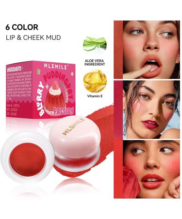 Jelly Lipstick Mud - Moisturizing Matte Velvet Lip Glaze & Cheek Blush with Aloe Vera | High Pigment Long Lasting Lip Makeup (05#Cupid 1 OZ - Buy Online on GoSupps.com