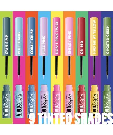 NYX Vivid Brights Liquid Liner - Cyan Simp 01 | Smear-Resistant Eyeliner - Buy Online on GoSupps.com