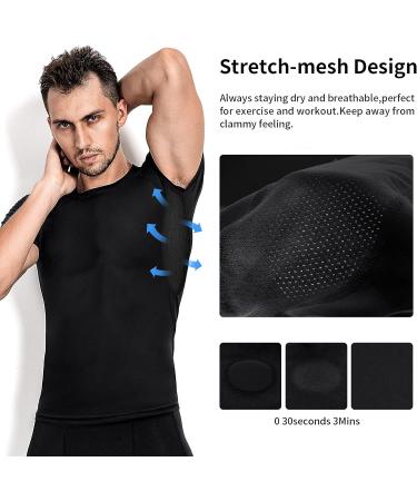 Niksa Men's Compression Shirts 5 Pack - Short Sleeve Athletic Tops - Cool Dry Workout Tee - Dark Black - Size Large - Buy Online on GoSupps.com