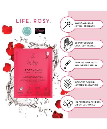 Seoulista Beauty Rosy Hands - Instant Hand Mask Treatment | Fade Dark Spots, Hydrate & Soothe Dry Skin | Award-Winning Vitamin C & Beeswax - Buy Online on GoSupps.com
