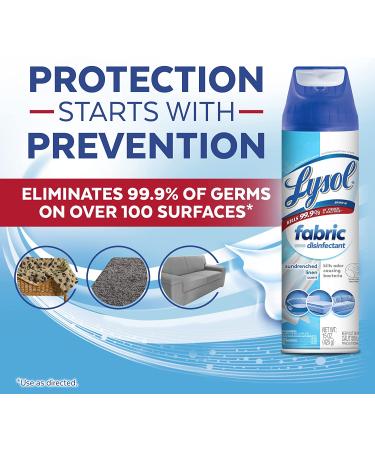 Lysol Fabric Disinfectant Spray - Sundrenched Linen 15 FL. Oz (Pack of 3) | Sanitizing & Antibacterial Soft Furnishings Deodorizer - Buy Online on GoSupps.com