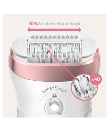 Braun Silk- pil 9 Epilator for Women - Ultimate Hair Removal Solution with Wax Alternative Body Massage Attachments and Travel Bag (Model 9-720) - White/Rose Gold - Buy Online on GoSupps.com