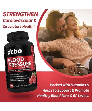 Blood Pressure Support Supplement - Natural Herbal Formula for Heart Health and Hypertension Relief - High Circulation Vitamins & Herbs - Buy Online on GoSupps.com