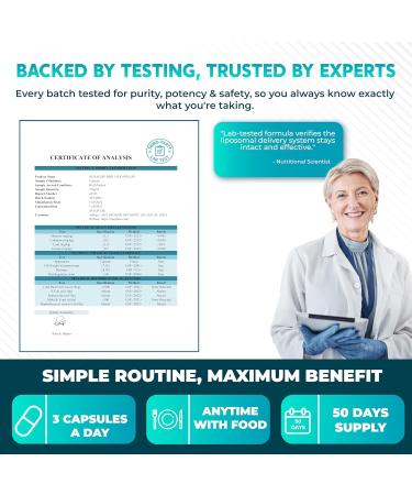 Liposomal HMB with Vitamin D3 K2 - Support Muscle Mass Recovery - Made and Tested in The USA 150 count (pack of 1) - Buy Online on GoSupps.com