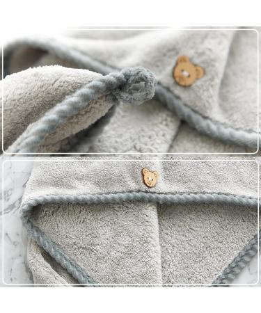 Chillyfar Microfiber Towel Set - Quick Drying Super Absorbent Hair Towels for Women & Girls (2 Pack: Beige & Dark Gray) - Perfect for Long Curly Thick Hair - Buy Online on GoSupps.com