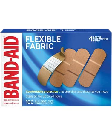 Flexible Fabric Adhesive Bandages All One Size - 100 Count