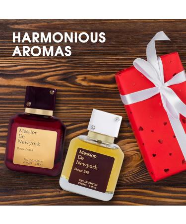 Mession De NewYork Couple Set Perfume for Women/Men Eau De Parfum - Amber Floral Jasmine Bourbon Vanilla & Woods Oriental-Floral Women/Men Cologne with a Modern Twist Elegant 100ml Bottle - Buy Online on GoSupps.com