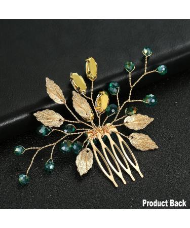 Bridal Wedding Hair Accessories Green Hair Accessories Sparkly Rhinestone Hair Combs Slides Hair Clips Prom Hair Accessories French Hair Comb Hair Jewelry Hair Pieces for Women - Buy Online on GoSupps.com