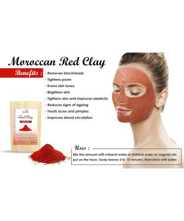  THE ISMA 100% Natural Kaolin Clay Facial Mask Paraben-Free Deep Pore Cleansing (200g Bag Red) - Buy Online on GoSupps.com