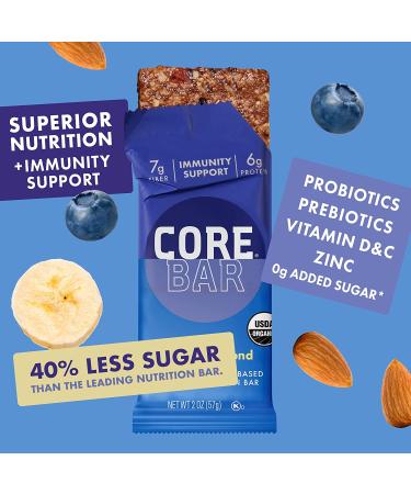 CORE Organic Plant-Based Protein Bars 5 Pack - Low Sugar, High Fiber, Probiotics - Variety Flavors - Refrigerated Bars - Buy Online on GoSupps.com