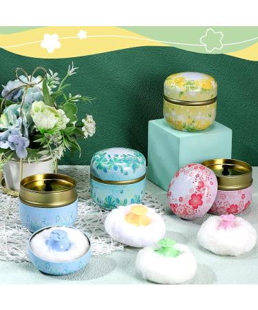 8-Piece Powder Puff Kit with Soft Puffs for Body, Face & Baby - Travel-friendly Cosmetic Powder Container Set - Buy Online on GoSupps.com