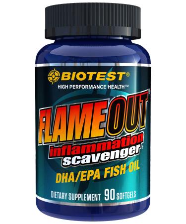 Biotest Flameout Inflammation Scavenger - 5500 mg Omega-3 - High-Potency Omega-3 Fish Oil Supplement - Pharmaceutical Grade DHA & EPA - Promotes Brain & Heart Health - 90 Softgels (Pack of 1)