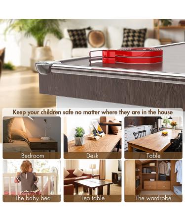 Mangotek Transparent Silicone Corner Protectors - 4 Pack Childproof Safety Bumpers for Furniture, Fireplace, Desk - Round 0.6 inch Width - Buy Online on GoSupps.com