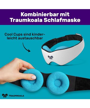 Dream Koala Cool Cup Eye Mask - Cooling Sleep Mask for Headache Relief & Dark Circles - Adjustable Comfortable Cooling Goggles for Relaxation - Buy Online on GoSupps.com