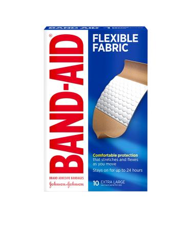 BAND-AID Flexible Fabric Bandages, Extra Large 10 ea