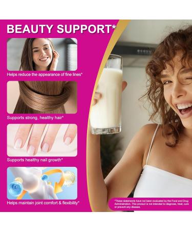 bnHUlMXw Multi Collagen Peptides Powder Type I II III V X with Biotin Vitamin C Hyaluronic Acid Supports Healthy Joint Hair Skin & Nail Support Grass-Fed Non-GMO 16oz - Buy Online on GoSupps.com