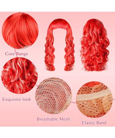 KUUQA 7 Pieces Colorful Long Curly Wigs - Vibrant Wavy Hair for Women's Cosplay Costume and Party Decor - Buy Online on GoSupps.com
