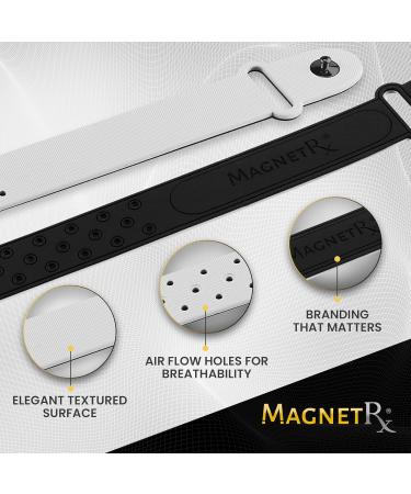 Magnetrx Ultra Strong Sport Magnetic Bracelet - Waterproof Silicone for Pain Relief Energy & Balance - Unisex White X-Large - Buy Online on GoSupps.com