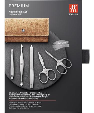 ZWILLING Manicure Nail Set 5 Pieces Premium Pedicure Care for Hands and Feet in Travel Size Made of Cork 5-Teilig Includes nail scissors - Buy Online on GoSupps.com