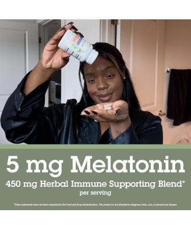 Quantum Health Sleep Immune Melatonin 5mg Support Supplement L Theanine Valerian Root + Elderberry Vitamin C & D Immunity Boost Daily Whole Body Wellness for Women & Men - 30 Capsules Unflavored 30 Count (Pack of 1) - Buy Online on GoSupps.com