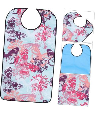 Adult Bib Elderly People Bib Adult Bibs Spit Overflow Protector Waterproof Clothing Protector with Detachable Crumb Catcher(2 pcs) - Buy Online on GoSupps.com
