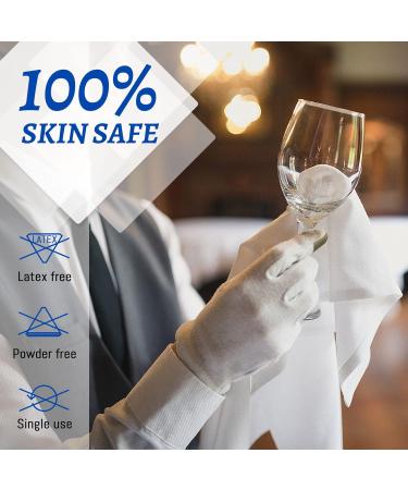 Migliore Wear White Cotton Gloves for Eczema, Moisturizing & Touchscreen, 5 Pairs with Free Wash Bag - Hand Care & Jewelry Inspection Gloves for Adults - Buy Online on GoSupps.com