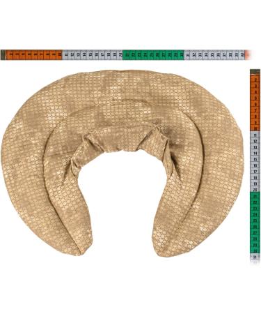 Neck Pillow with Stand-Up Collar - Batik Gold Spelt Grain Heat Pad for Neck & Shoulder Relief - Buy Online on GoSupps.com