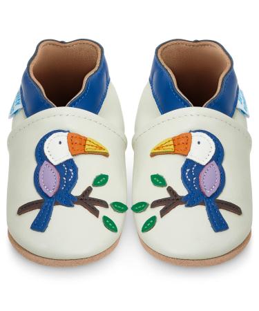 Baby Shoes with Soft Sole - Baby Girl Shoes - Baby Boy Shoes - Leather Toddler Shoes - Baby Walking Shoes 12-18 Months Toucan