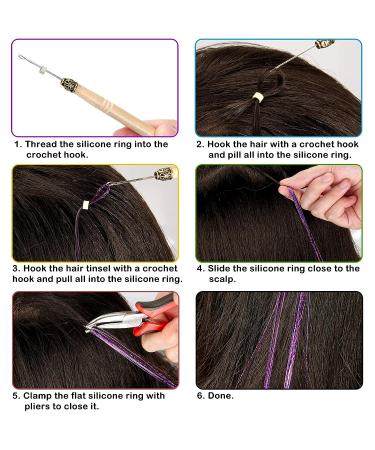 48 Inch Hair Tinsel Kit | 14 Colors 3200 Strands | Heat Resistant Fairy Hair Extensions for Women & Girls - Buy Online on GoSupps.com