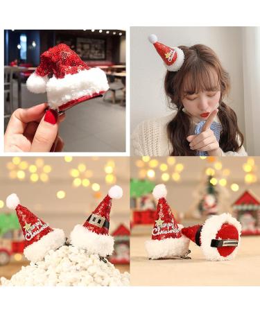 Behon 4-Piece Christmas Hair Clips for Kids | Novelty Hat Motif | Perfect for Holiday Parties - Buy Online on GoSupps.com