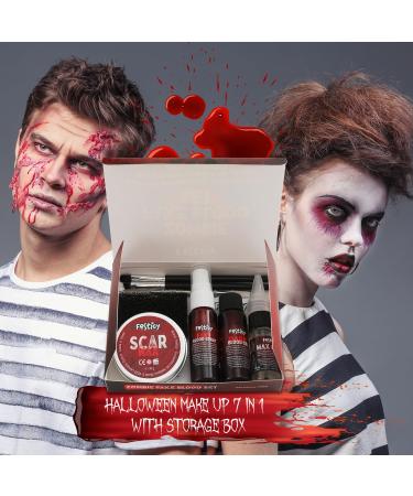 Halloween SFX Makeup Kit 2024 | Washable Fake Blood Scar Wax & Spray | Ideal for Zombie & Vampire Looks - Buy Online on GoSupps.com