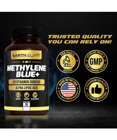 3-in-1 Methylene Blue Capsules Methylene Blue Pharmaceutical Grade w/Alpha Lipoic Acid (ALA) & NAD Supplement for Energy Cognitive & Cellular Support 3 Month Supply & 3rd Party Tested - Buy Online on GoSupps.com