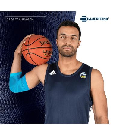 Bauerfeind Elbow Sleeve Compression Support for Sports | Unisex Black Arm Band for Basketball Athletics & Impact Sports - Right & Left Wearable - Buy Online on GoSupps.com