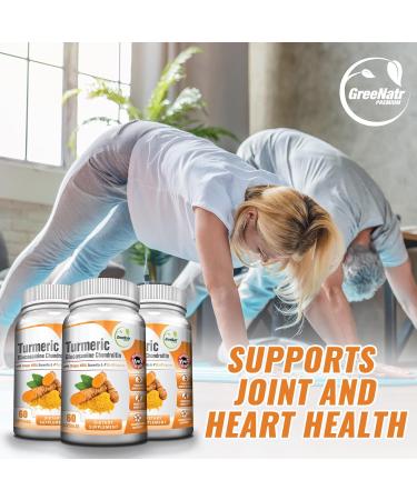 Turmeric Curcumin with Black Pepper & Ginger - Joint Support Supplement 60 Count - Buy Online on GoSupps.com