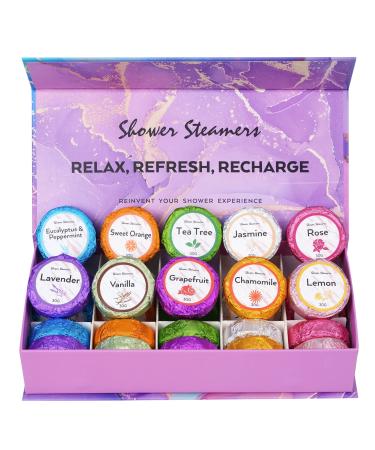 Shower Steamers Aromatherapy  Shower Bombs with Essential Oil  Shower Steamers Gift Set for Women and Men  Shower Tablets for Stress Relief  Relaxation  Home Spa  Birthday  Holiday Gifts (30 Pcs)