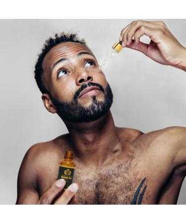 Luxury Beard Oil & Growth Kit for Men | Nourishing Sandalwood Scent | Natural Ingredients & Softening Balm - Buy Online on GoSupps.com