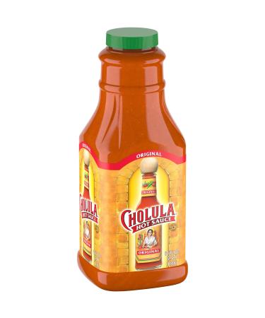 Cholula Original Hot Sauce, 64 fl oz - One 64 Fluid Ounce Bulk Container of Hot Sauce with Mexican Peppers and Signature Spice Blend, Perfect with Tacos, Eggs, Wings, Chicken and More 64 Fl Oz (Pack of 1)