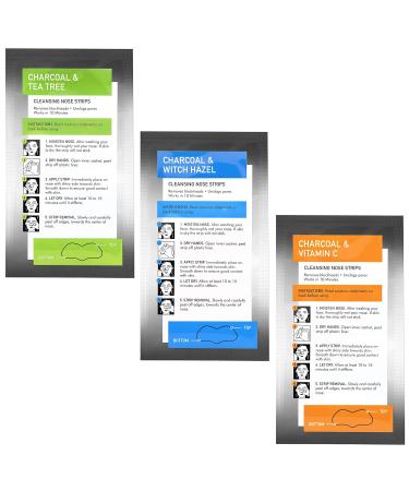 Global Beauty Care Premium Variety Pack Nose Cleansing Strips - Charcoal, Tea Tree, Witch Hazel & Vitamin C (18 Ct) | Blackheads Removal Strips - Buy Online on GoSupps.com