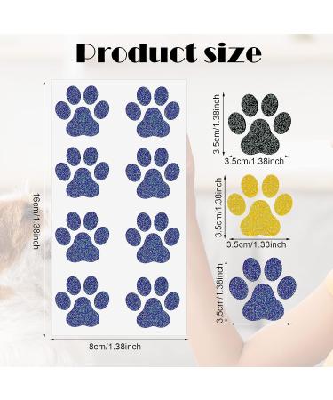 Dog Paw Glitter Tattoo Sticker Set - 20 Sheets/240 Pcs Temporary Tattoos for Women Girls - Fresh Color Body Art Accessory - Buy Online on GoSupps.com