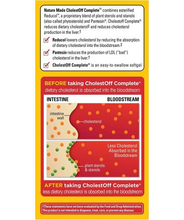 Buy Nature Made CholestOff Complete - 120 Softgels for Heart Health Support - Buy Online on GoSupps.com