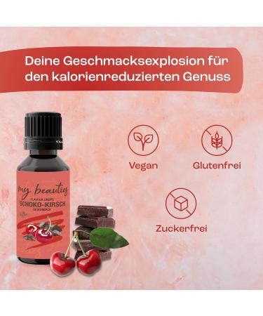 Buy My Beauties Flavour Drops 30ml - Chocolate & Cherry - Sugar-Free Aroma Drops for Food - Low-Calorie International Shipping - Buy Online on GoSupps.com