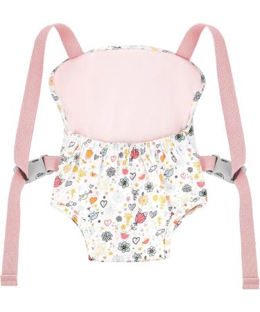 GAGAKU Doll Carrier - 100% Cotton Baby Front & Back Carrier for Kids | Adjustable Straps | Pink 2-Rose Garden - Shop Internationally! - Buy Online on GoSupps.com