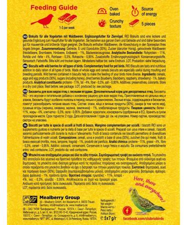 RIO Biscuits for All Bird Species with Wild Berries - Nutritional Treats | 35g Pack - Buy Online on GoSupps.com