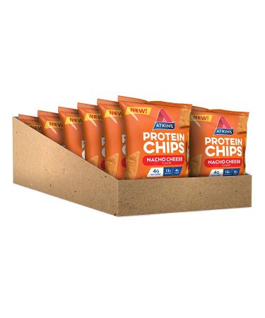 Atkins Nacho Cheese Protein Chips - Keto Friendly, Baked Not Fried - 12 Count - Buy Online on GoSupps.com