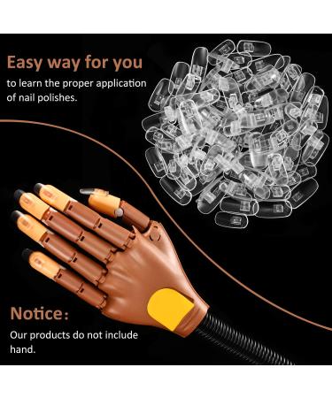 300-Piece Clear False Nail Tips Set for DIY Manicure Training | Removable Fake Nails Display for Practice and Training - Buy Online on GoSupps.com