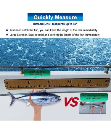 Foam Fish Ruler with Adhesive Backing  EVA Fish Ruler for Boat Accessories Marine Fishing Measuring Tool  Fish Measuring Tape for Kayak  Fishing Boat  Cooler Ruler (40" Fish Ruler) A-Light Grey - Buy Online on GoSupps.com
