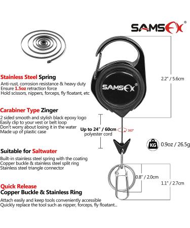 SAMSFX Fly Fishing Knot Tying Tool Combo - Quick Loop Tyer, Hook Remover, Retractor - Black Knot Tool for Hooks, Lures, Lines - Buy Online on GoSupps.com